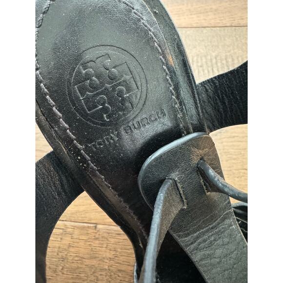 Tory Burch Black and Green Platform Heels - Picture 7 of 13